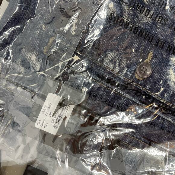 Man X One Teaspoon Jeans Mr Golds Cowboy Men's 32R NWT - Picture 12 of 16